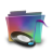 Folder Rainbow Music Icon 48x48 png